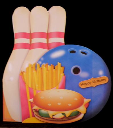 Bowling Night Out Shaped Card Mini Kit & Decoupage by Suzi Cooper