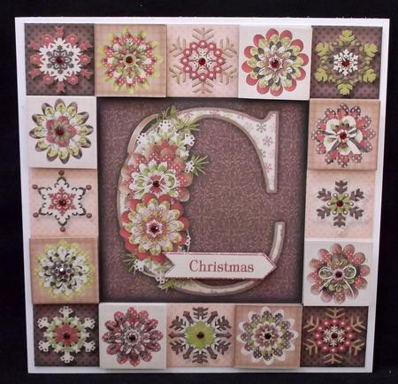 7.5 x 7.5 Card Topper Brown Christmas by Suzi Cooper