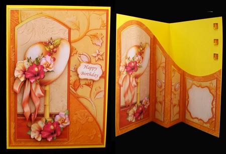 Floral Hat A5 with Concertina Insert Mini Kit by Suzi Cooper