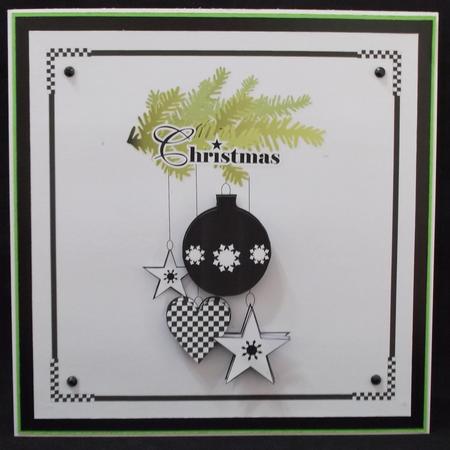 Christmas Decorations Black & White Christmas Topper by Suzi Cooper