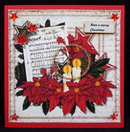 Topper Poinsettias,vintage Christmas Music by Suzi Cooper