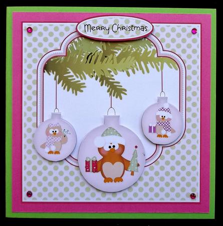 Owl Baubles Christmas Topper Mini Kit by Suzi Cooper