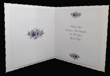 8 x 8 Lily Names Sunshine & Laughter Verse -white Insert by Suzi Cooper