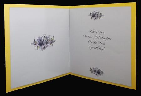 8 x 8 Lily Names Sunshine & Laughter Verse -green Insert by Suzi Cooper