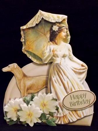 Shaped Card Mini-kit - My Lady & Her Dog by Suzi Cooper