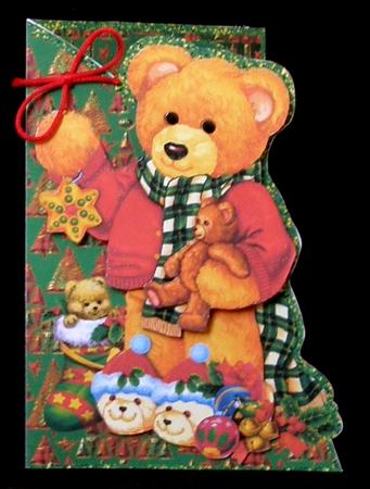 Christmas Bear Shaped Card Mini Kit by Suzi Cooper