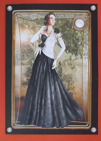Art Deco Lady Rose (black) Topper by Suzi Cooper