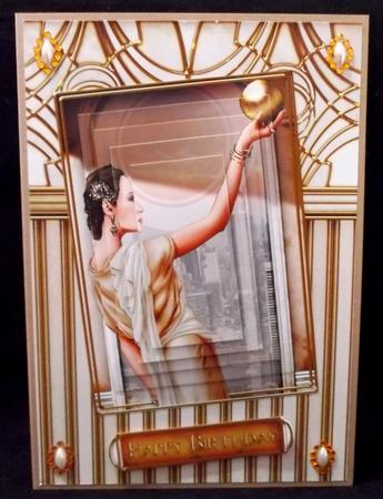 Art Deco Lady Pandore Gold Pyramid by Suzi Cooper