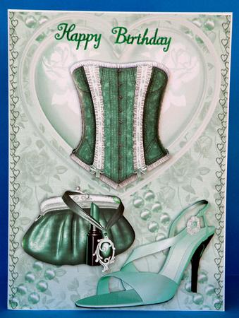 Party Night in Green Decoupage by Suzi Cooper