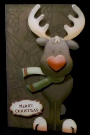 Christmas Shape Card Rudolf by Suzi Cooper