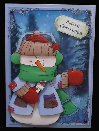 Frosty Snowman Greetings by Suzi Cooper