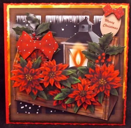 Mini Kit Window, Lantern & Poinsettias by Suzi Cooper