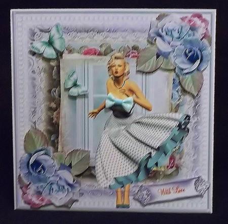 The Beautiful Blonde ~card Topper by Suzi Cooper