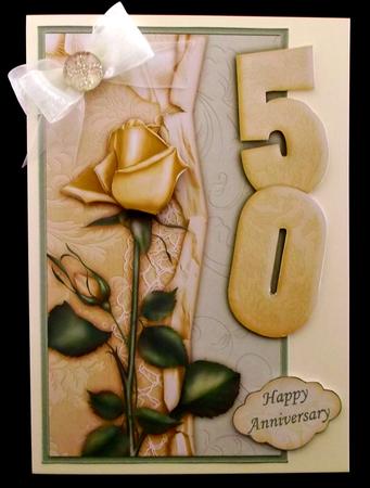 Golden Wedding Anniversary or Birthday Over the Side by Suzi Cooper