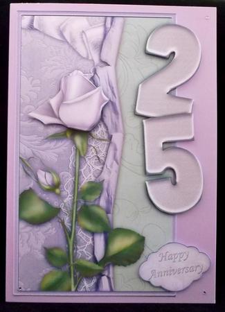 Silver Wedding Anniversary or Birthday Over the Side by Suzi Cooper