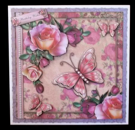 Pink Scented Roses 8x8 Mini Kit by Suzi Cooper