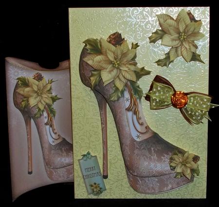 The Eccentric Golden Christmas Shoe by Suzi Cooper