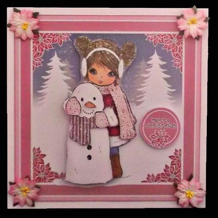 Angelica with Snowman Christmas Topper Mini Kit by Suzi Cooper