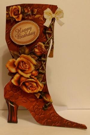 Autumn Rose Vintage Ladies Boot Plus Gift Card by Suzi Cooper