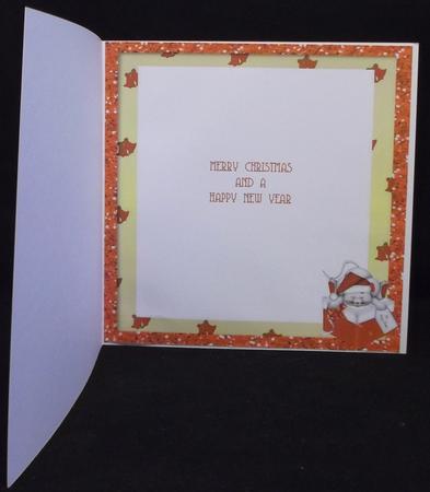 Sleepy Mouse in Santa Hat, on a Present 8x8 Insert by Suzi Cooper