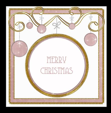 Pink Star Twinkles Christmas Bauble 8in Insert Panel by Suzi Cooper