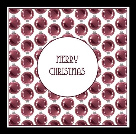 Pink Christmas Baubles Insert 8x8 by Suzi Cooper