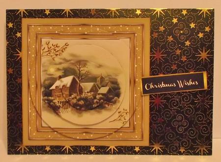 Victorian Christmas Scene Circle Pyramage by Suzi Cooper