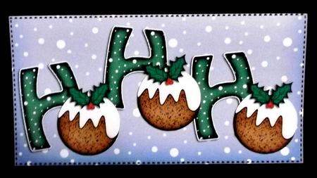 Xmas Hohoho with Puddings Money or Gift Wallet and Card by Suzi Cooper
