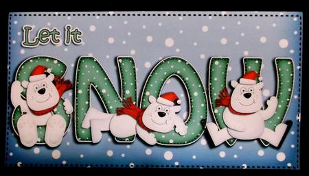 Xmas Let It Snow Polar Bear Money or Gift Wallet and Card by Suzi Cooper