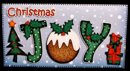 Xmas Joy with Puddings Money or Gift Wallet and Card by Suzi Cooper