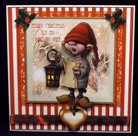 The Carol Singer Card Front Kit by Suzi Cooper
