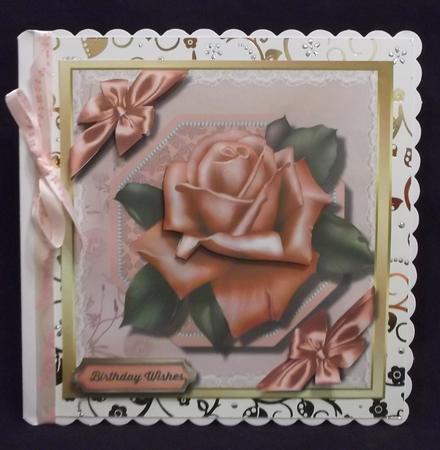 Lovely Rose on a Octaganol Mat  by Suzi Cooper