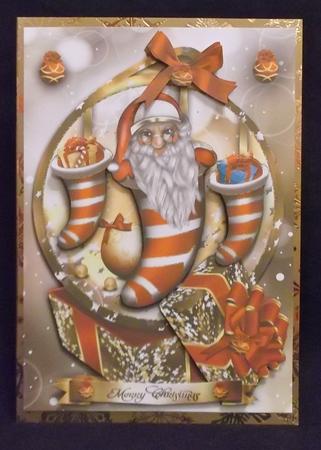 Santa Claus with Few Christmas Stockings by Suzi Cooper