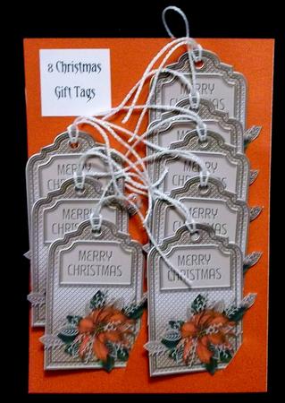 Red Poinsettia Gift Tags - Merry Christmas by Suzi Cooper