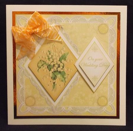 Lily of Valley Wedding Day 7in Double Diamond Topper by Suzi Cooper