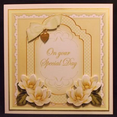 Cream Magnolia Special Day Fancy 7in Decoupage Topper by Suzi Cooper