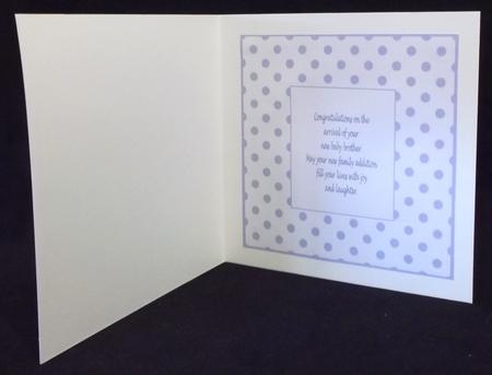 New Baby Brother 7x7ins Insert 4 by Suzi Cooper