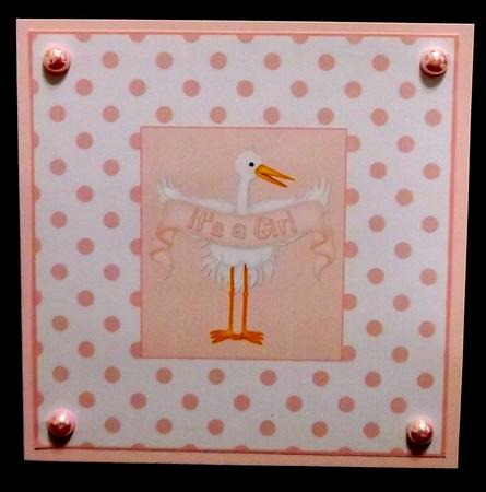 Baby Girl 7x7ins Insert 2 by Suzi Cooper