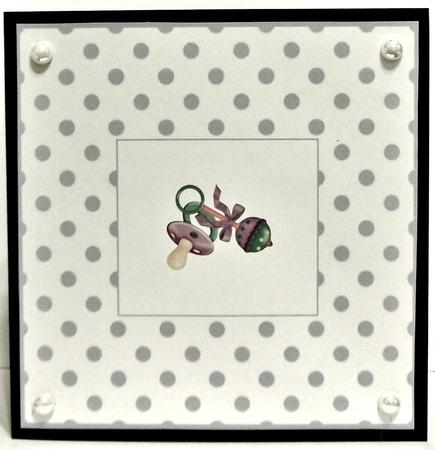 New Baby Boy 8x8ins Insert 1 by Suzi Cooper