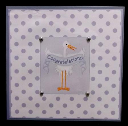 New Baby Boy 8x8ins Insert 1 by Suzi Cooper