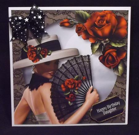 Black Lace & Red Roses Quick Topper by Suzi Cooper