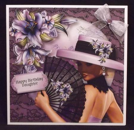 Black Lace & Purple Lilies Quick Topper by Suzi Cooper