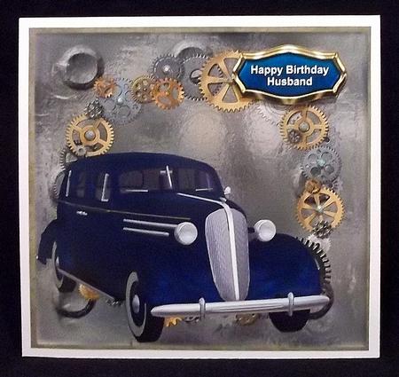 Blue Vintage Car by Suzi Cooper
