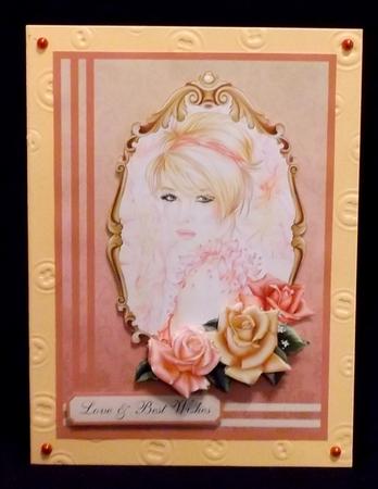 Art Deco Portrait with Roses by Suzi Cooper