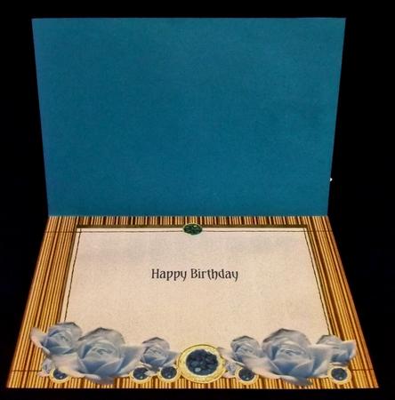 Blued Eyed Beauty Insert for Decopauge Card Front by Suzi Cooper