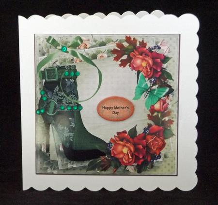 Green Boot and Roses by Suzi Cooper