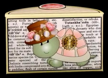 Pink Steampunk Turtle Dictionary Money Wallet by Suzi Cooper
