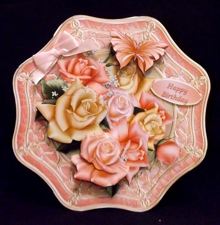 Edwardian Roses Wavy Octagon Card Mini Kit by Suzi Cooper