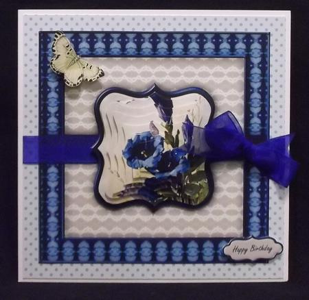 Gentian and Butterfly 8x8 Mini Kit by Suzi Cooper