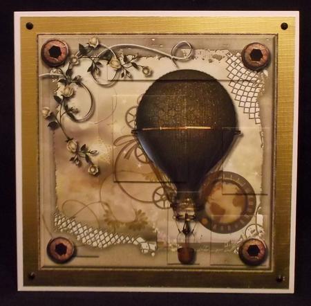 Steampunk Travel Balloon Card Topper by Suzi Cooper